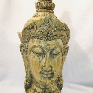 Meditation Buddha Head Statue 10'' Figurine